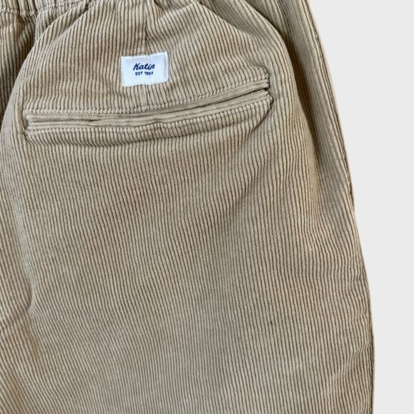 Katin Corduroy Local Short Tan Men's Large Drawstring Pockets Casual Comfort - Picture 7 of 11